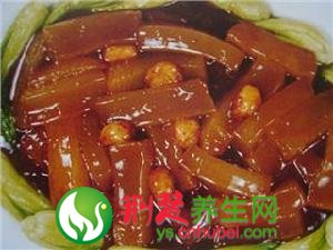 浙江菜的著名菜式 蒜子鱼皮