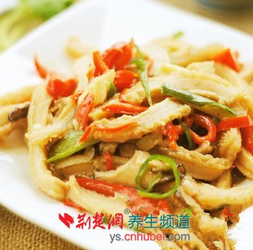 宝宝下饭菜：油面筋牛肚炒香菇