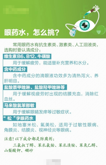 爱护眼睛小常识 眼药水怎么挑选