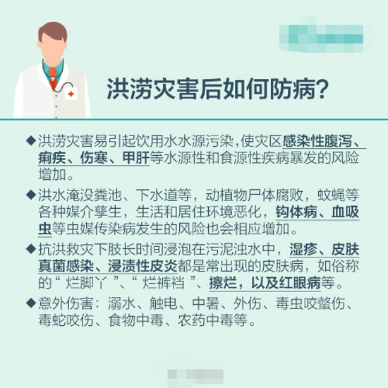 洪涝灾害的防病指南 疾病预防很重要